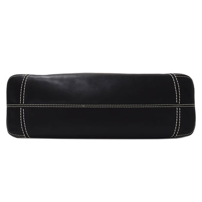 TOD’S トッズ ショルダーバッグ ブラック レザー レディース 【中古】