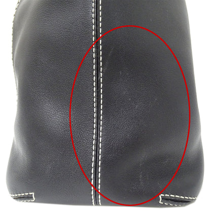 TOD’S トッズ ショルダーバッグ ブラック レザー レディース 【中古】