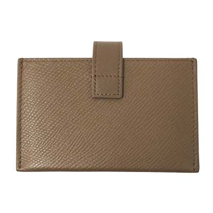 CELINE セリーヌ アコーディオン カードケース 名刺入れ ベージュ ブラウン レザー レディース メンズ 【中古】
