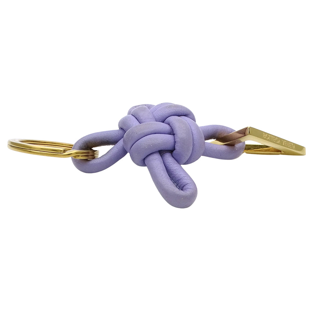 BOTTEGAVENETA ボッテガ・ヴェネタ キーホルダー レザー パープル ゴールド金具 レディース メンズ 【中古】