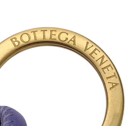 BOTTEGAVENETA ボッテガ・ヴェネタ キーホルダー レザー パープル ゴールド金具 レディース メンズ 【中古】