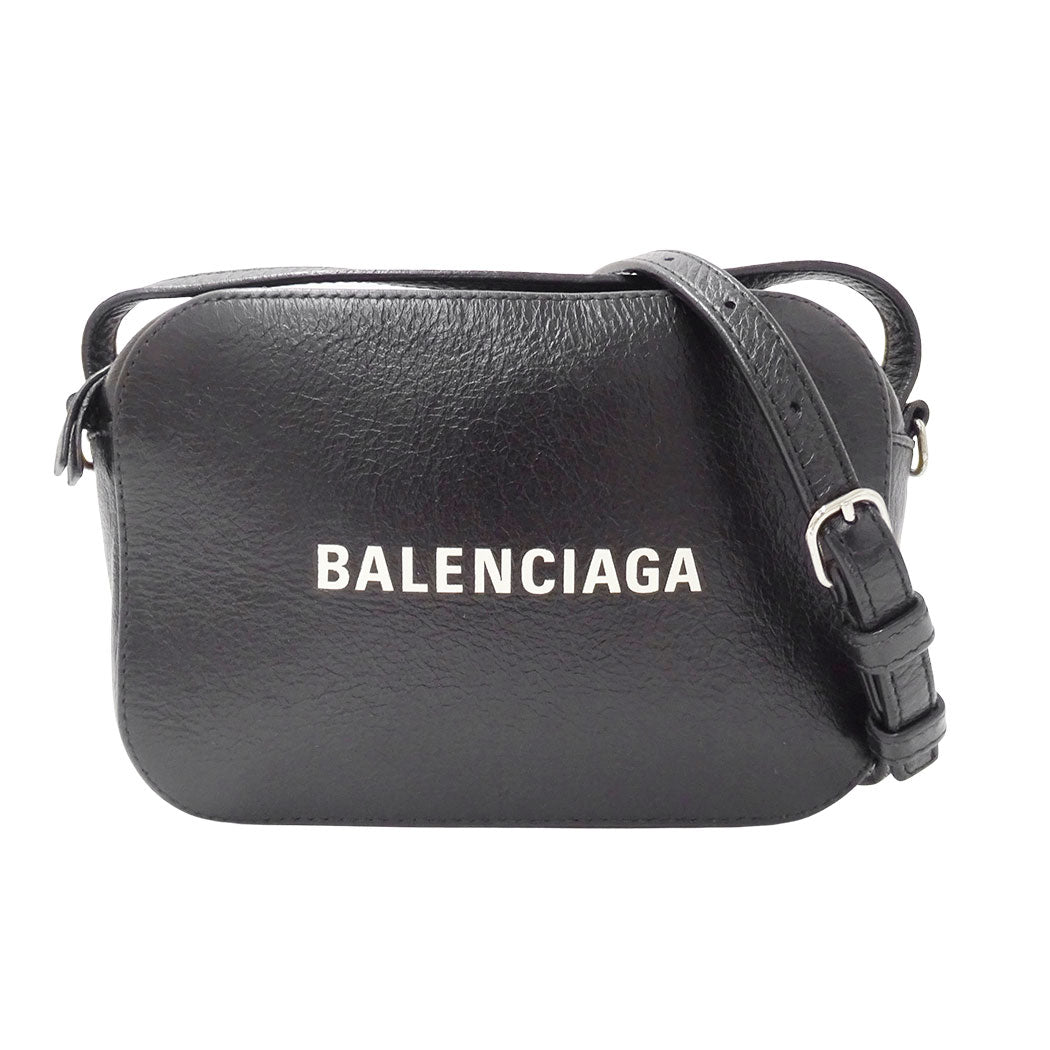BALENCIAGA バレンシアガ エブリデイ カメラバッグ 2wayバッグ ブラック レザー レディース 【中古】