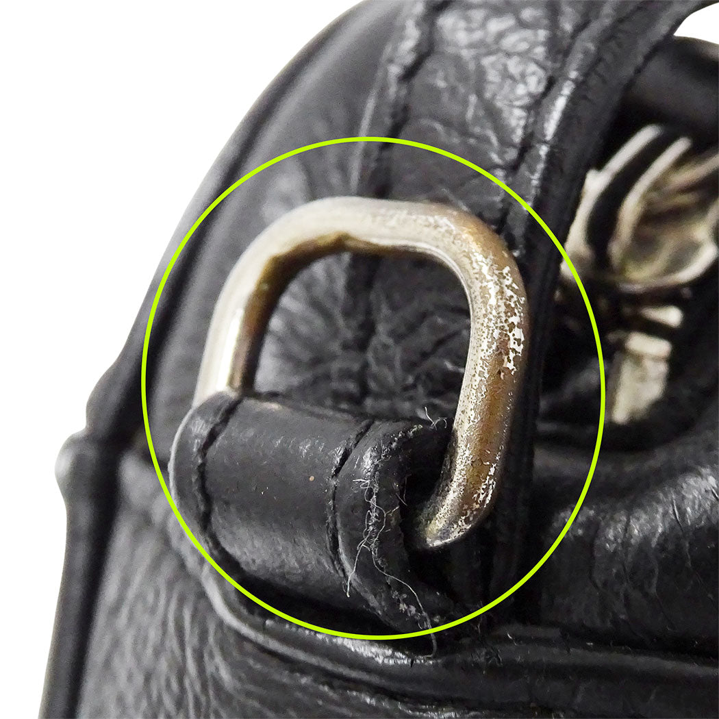 BALENCIAGA バレンシアガ エブリデイ カメラバッグ 2wayバッグ ブラック レザー レディース 【中古】