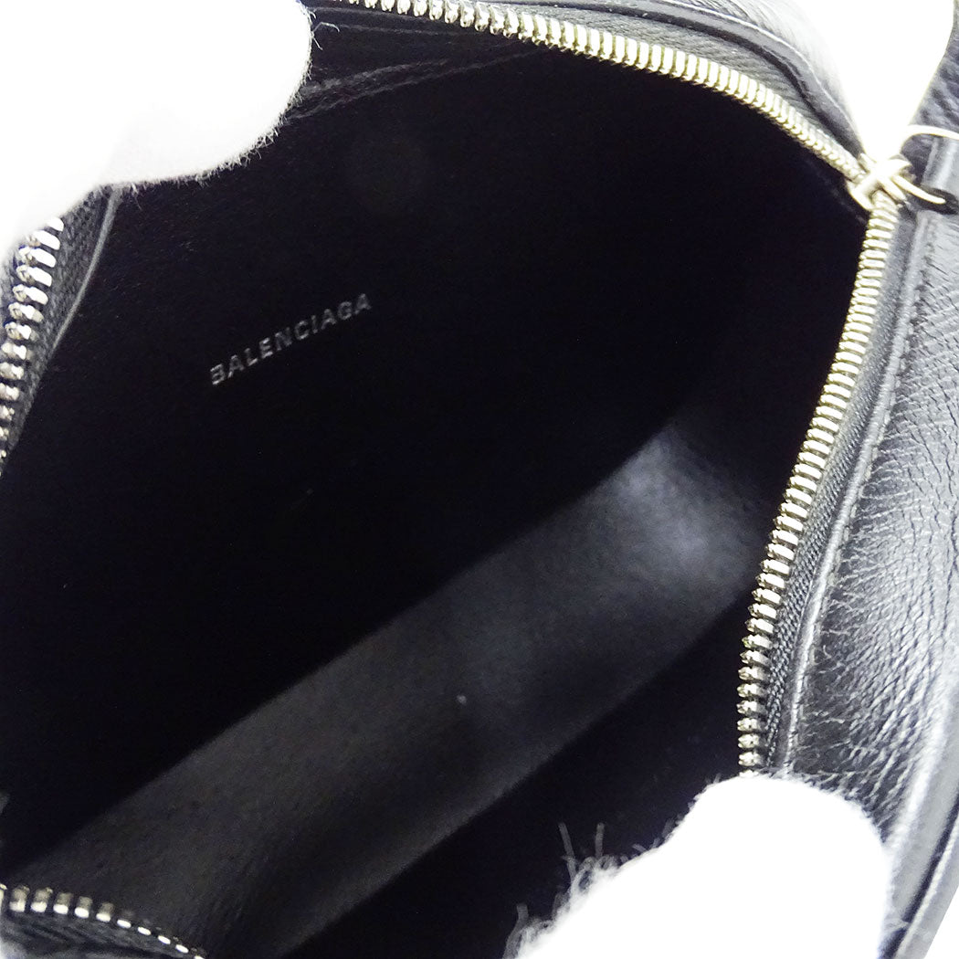 BALENCIAGA バレンシアガ エブリデイ カメラバッグ 2wayバッグ ブラック レザー レディース 【中古】