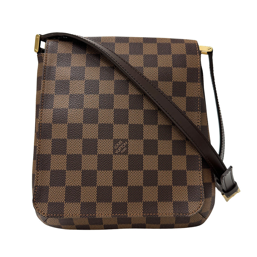 LOUIS VUITTON ルイ・ヴィトン ミュゼット サルサ ロング ショルダーバッグ ダミエ ダミエエベヌ N51300 ダミエキャンバス レディース 【中古】