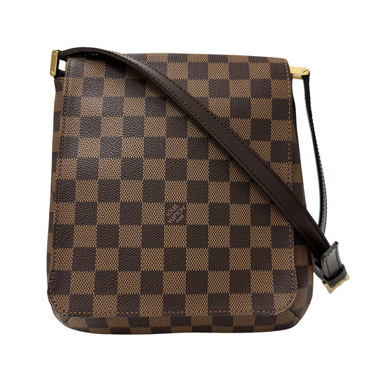 LOUIS VUITTON ルイ・ヴィトン ミュゼット サルサ ロング ショルダーバッグ ダミエ ダミエエベヌ N51300 ダミエキャンバス レディース 【中古】