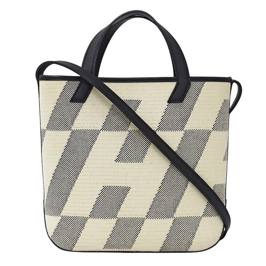 HERMES エルメス H・アン・ビエ PM ハンドバッグ ショルダーバッグ 2way ブラック トワルアッシュ レディース 【中古】