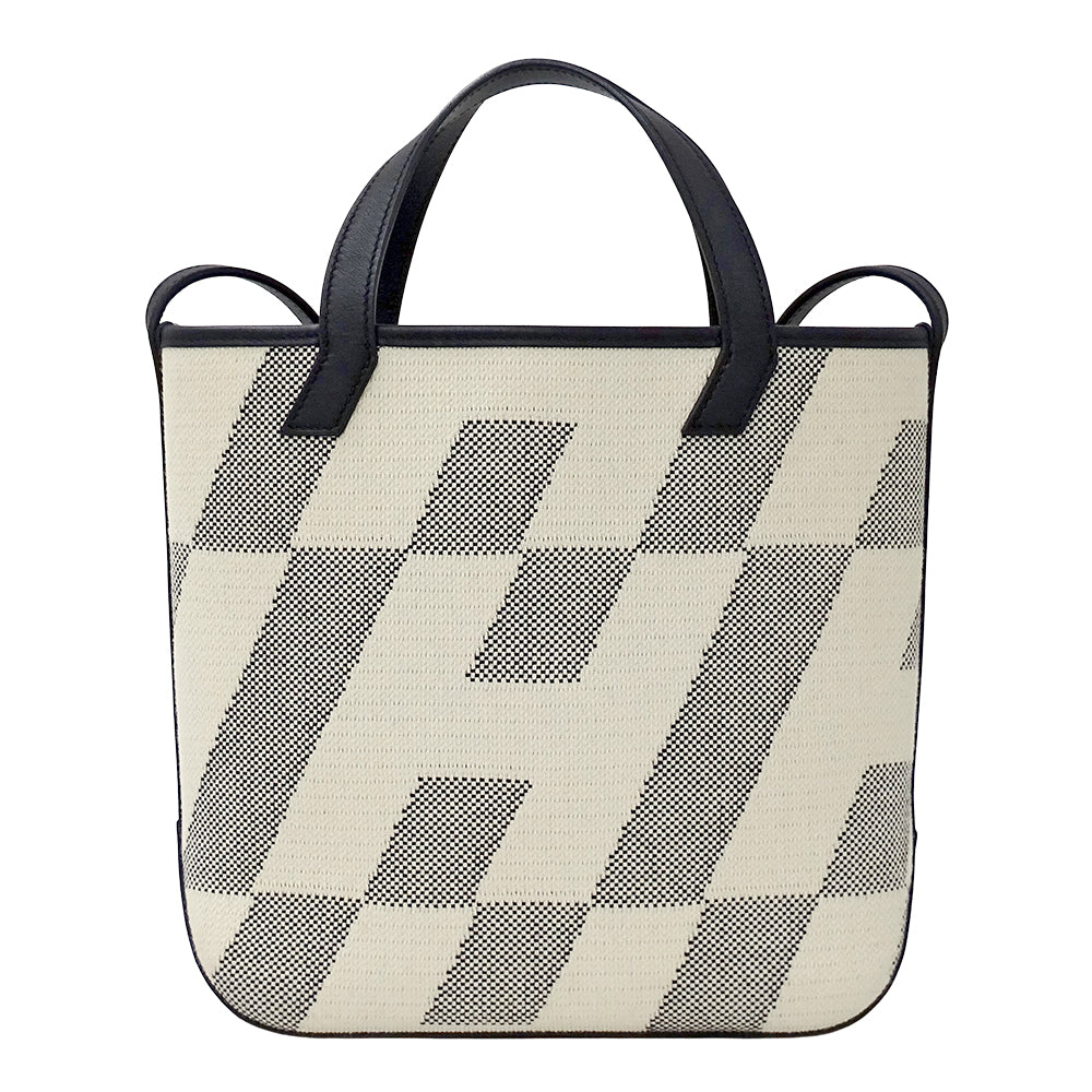 HERMES エルメス H・アン・ビエ PM ハンドバッグ ショルダーバッグ 2way ブラック トワルアッシュ レディース 【中古】