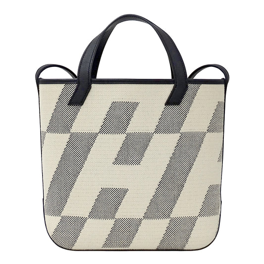 HERMES エルメス H・アン・ビエ PM ハンドバッグ ショルダーバッグ 2way ブラック トワルアッシュ レディース 【中古】