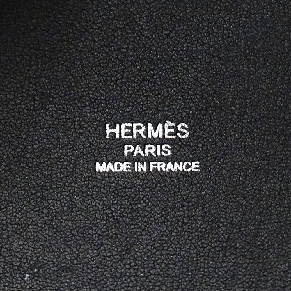 HERMES エルメス H・アン・ビエ PM ハンドバッグ ショルダーバッグ 2way ブラック トワルアッシュ レディース 【中古】