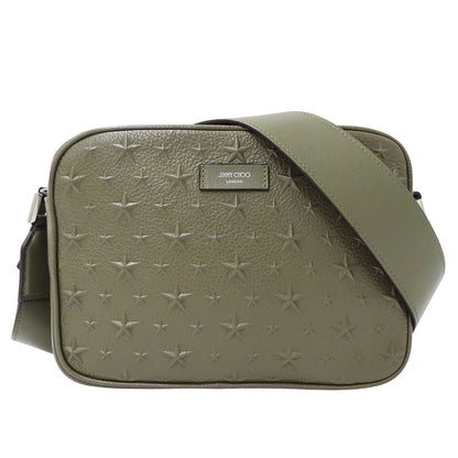 JIMMY CHOO ジミーチュウ ショルダーバッグ カーキグリーン レザー レディース 【中古】