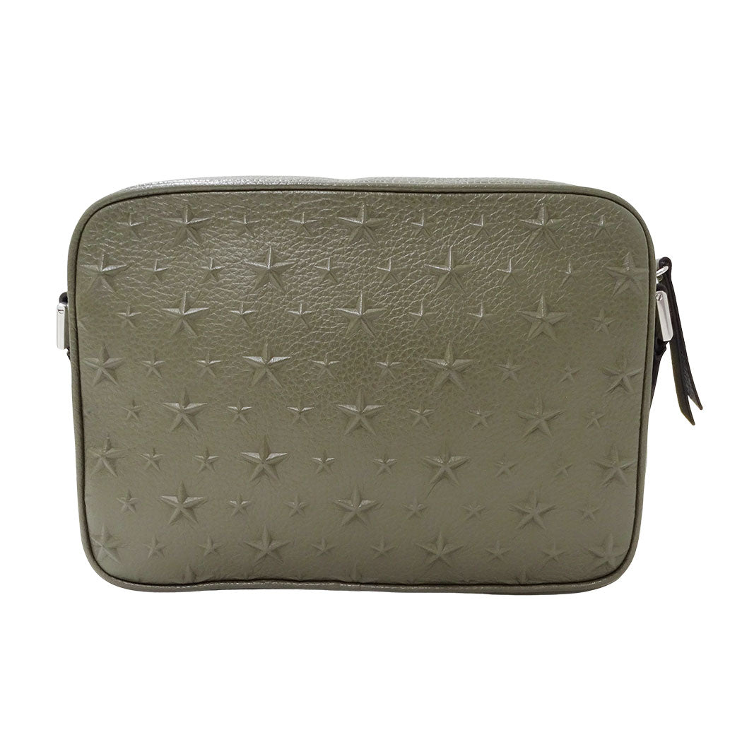 JIMMY CHOO ジミーチュウ ショルダーバッグ カーキグリーン レザー レディース 【中古】