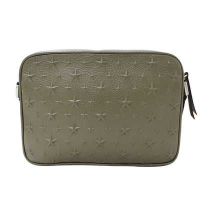 JIMMY CHOO ジミーチュウ ショルダーバッグ カーキグリーン レザー レディース 【中古】
