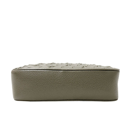 JIMMY CHOO ジミーチュウ ショルダーバッグ カーキグリーン レザー レディース 【中古】