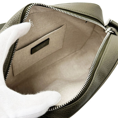 JIMMY CHOO ジミーチュウ ショルダーバッグ カーキグリーン レザー レディース 【中古】