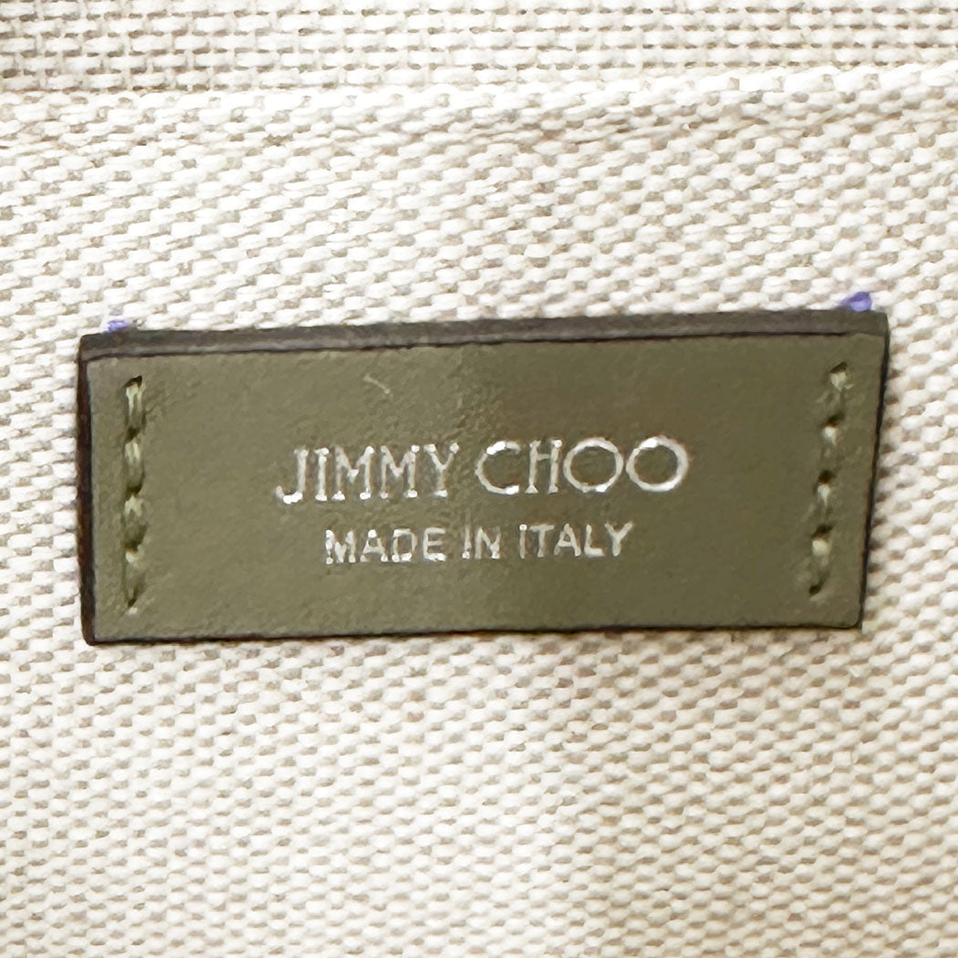 JIMMY CHOO ジミーチュウ ショルダーバッグ カーキグリーン レザー レディース 【中古】