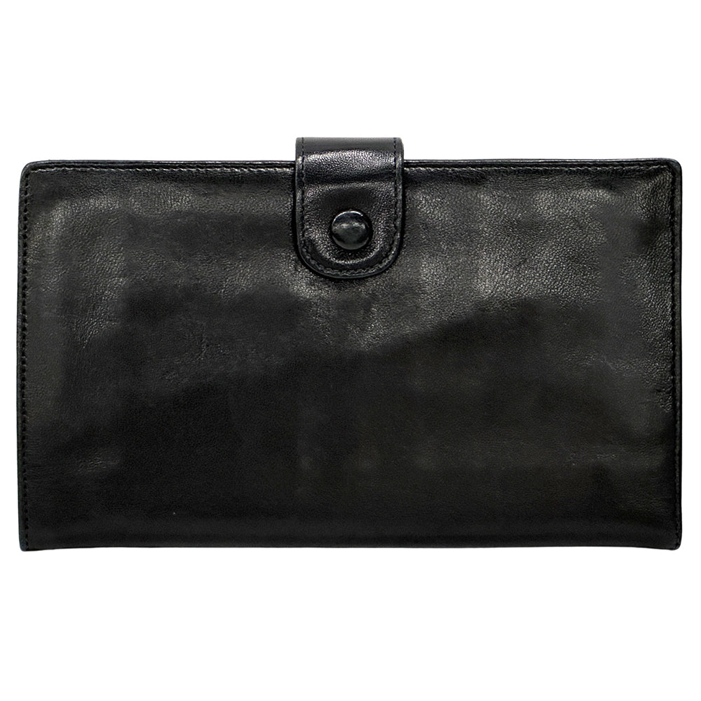 CHANEL シャネル 長財布 ココマーク ブラック ラムスキン レディース 【中古】
