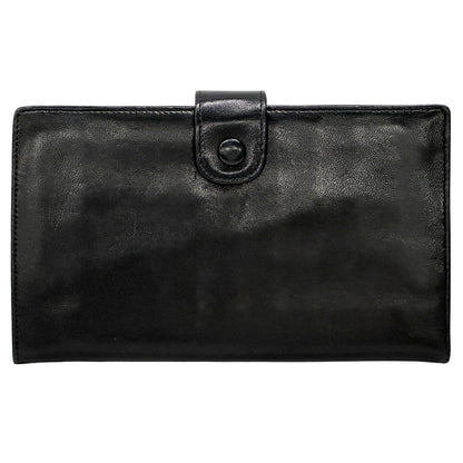 CHANEL シャネル 長財布 ココマーク ブラック ラムスキン レディース 【中古】