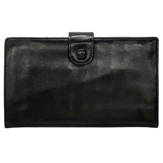 CHANEL シャネル 長財布 ココマーク ブラック ラムスキン レディース 【中古】
