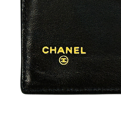 CHANEL シャネル 長財布 ココマーク ブラック ラムスキン レディース 【中古】