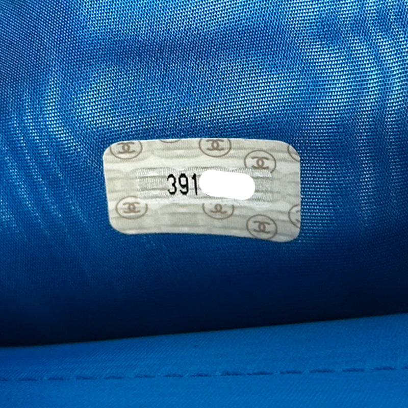 CHANEL シャネル 長財布 ココマーク ブルー キャビアスキン レディース 【中古】