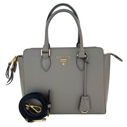 PRADA プラダ 2wayバッグ グレー 1BA113 レディース 【中古】