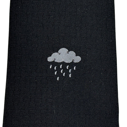 HERMES エルメス ネクタイ ブラック シルク メンズ 【中古】