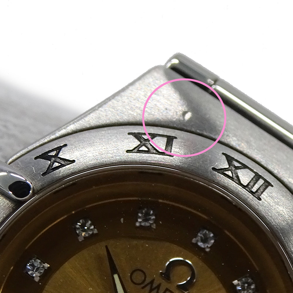 OMEGA オメガ コンステレーション シンディクロフォード 1564.65 レディース 腕時計 クオーツ QZ SS ダイヤモンド 磨き済み【中古】