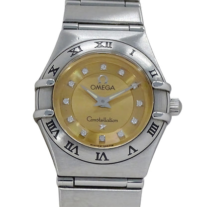 OMEGA オメガ コンステレーション シンディクロフォード 1564.65 レディース 腕時計 クオーツ QZ SS ダイヤモンド 磨き済み【中古】