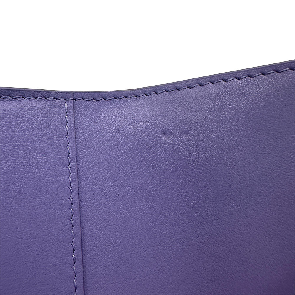 BOTTEGAVENETA ボッテガ・ヴェネタ カセット スモール ウォレット 三つ折り財布 パープル レディース メンズ 【中古】