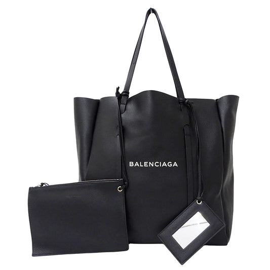 BALENCIAGA バレンシアガ エブリデイ M トートバッグ ブラック 475201 レザー レディース メンズ 【中古】