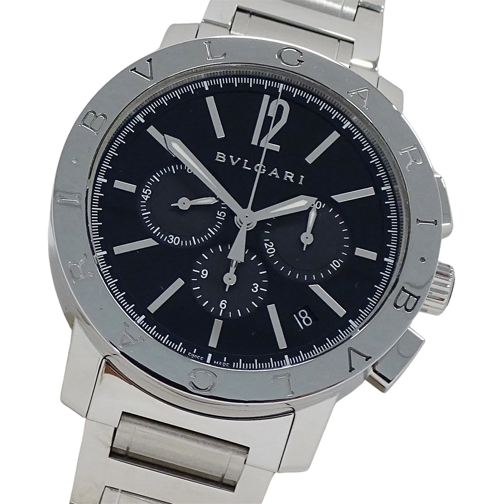 BVLGARI ブルガリブルガリ BB41SCH メンズ 腕時計 クロノグラフ 自動巻き SS 磨き済み【中古】