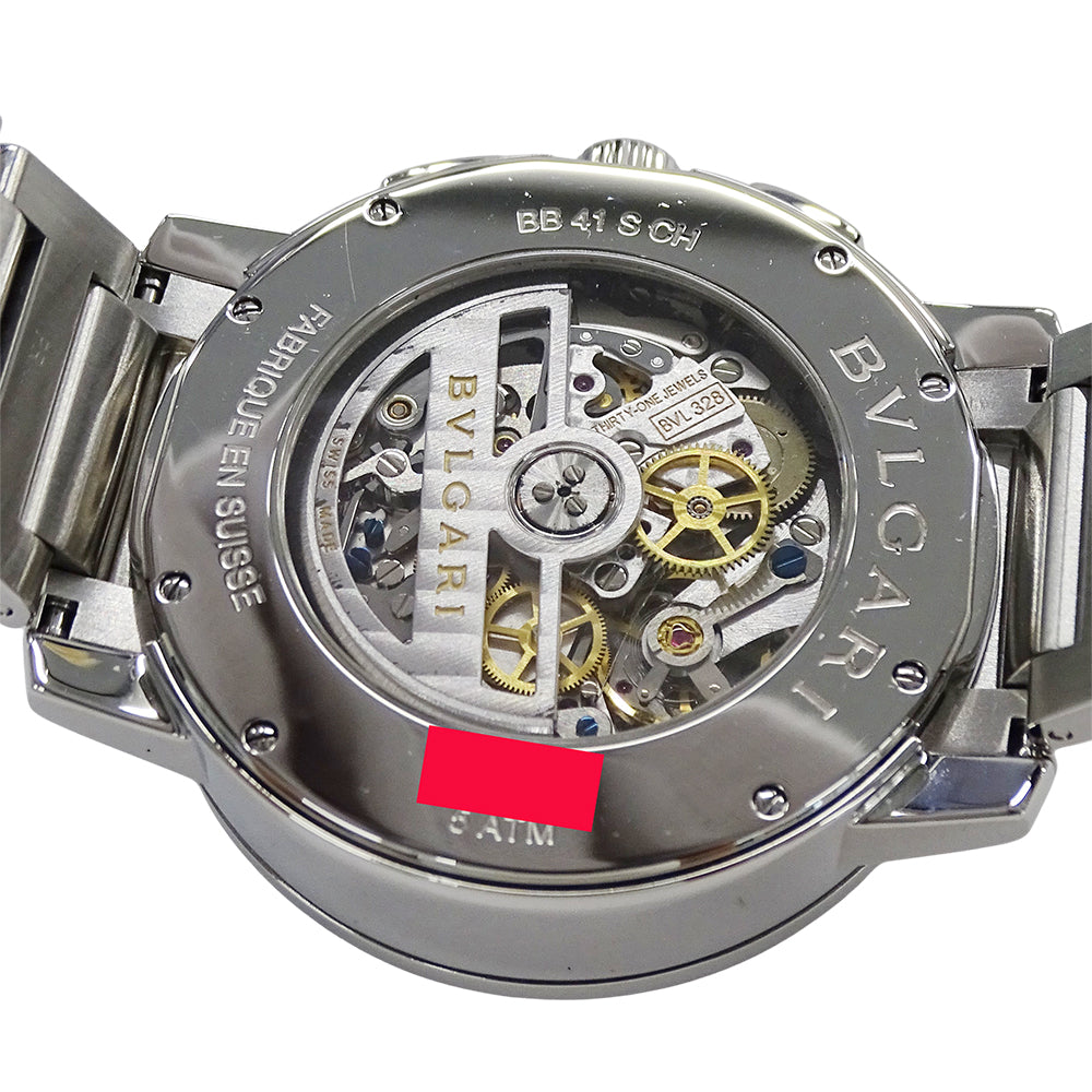 BVLGARI ブルガリブルガリ BB41SCH メンズ 腕時計 クロノグラフ 自動巻き SS 磨き済み【中古】
