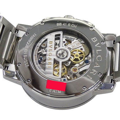 BVLGARI ブルガリブルガリ BB41SCH メンズ 腕時計 クロノグラフ 自動巻き SS 磨き済み【中古】