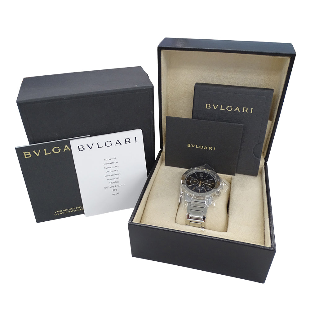 BVLGARI ブルガリブルガリ BB41SCH メンズ 腕時計 クロノグラフ 自動巻き SS 磨き済み【中古】