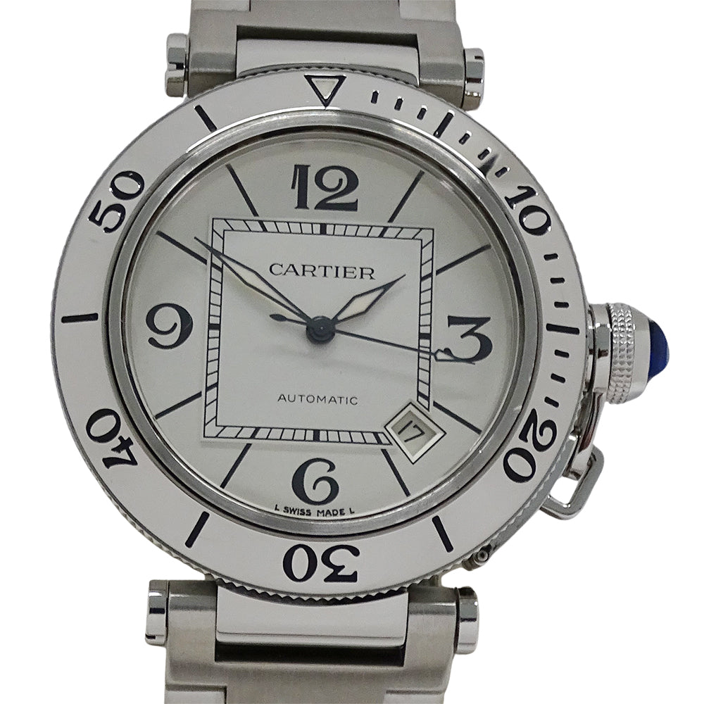 Cartier カルティエ パシャ シータイマー W31080M7 メンズ 腕時計 デイト 自動巻き AT ステンレス 磨き済み【中古】