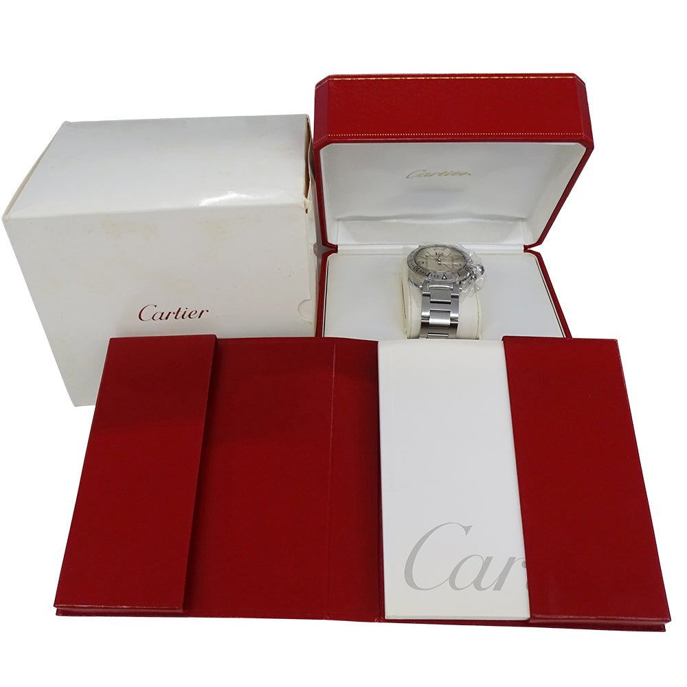 Cartier カルティエ パシャ シータイマー W31080M7 メンズ 腕時計 デイト 自動巻き AT ステンレス 磨き済み【中古】