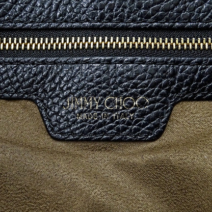 JIMMY CHOO ジミーチュウ ハンドバッグ トートバッグ ショルダーバッグ 2way ブラック レザー レディース 【中古】