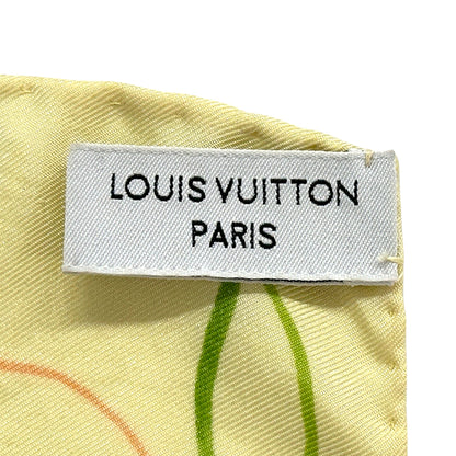 LOUIS VUITTON ルイ・ヴィトン スカーフ イエロー マルチカラー シルク レディース 【中古】