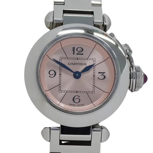 Cartier カルティエ ミスパシャ W3140008 レディース 腕時計 クオーツ QZ ステンレス ピンク 磨き済み【中古】