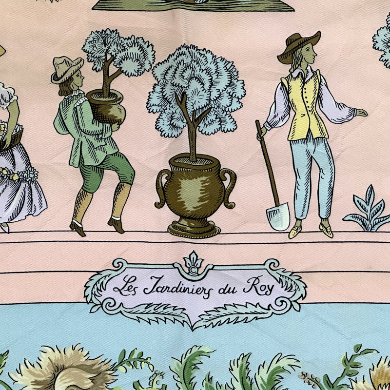 HERMES エルメス カレ90 Les Jardiniers du Roy 庭師のロイ スカーフ