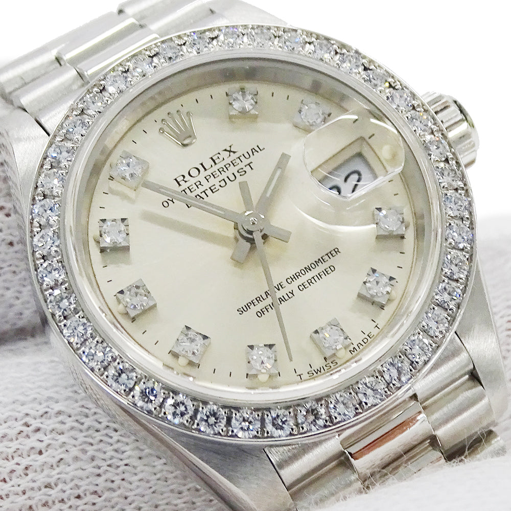 ROLEX ロレックス デイトジャスト 69136G E番 レディース 腕時計 自動巻き AT PT950 ダイヤモンド 磨き済み【中古】