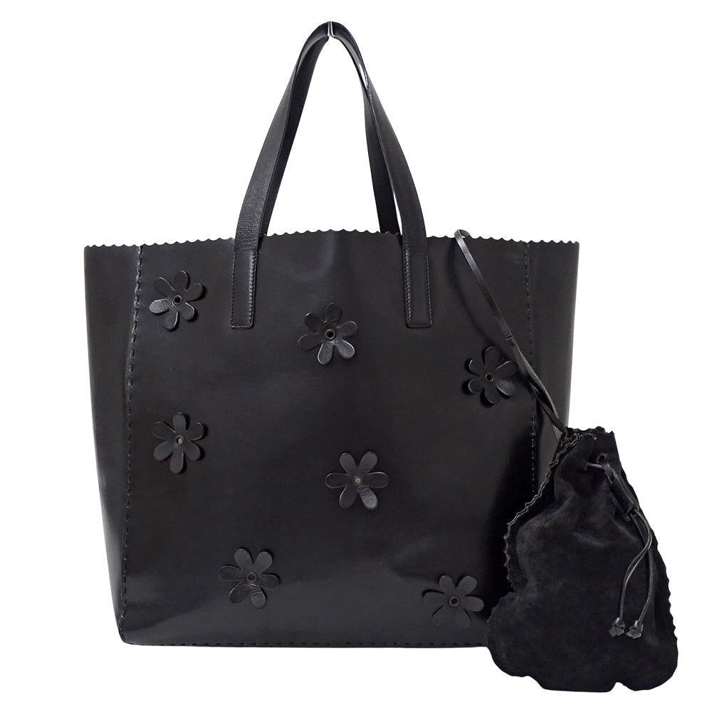 PRADA プラダ トートバッグ ブラック レザー レディース 【中古】