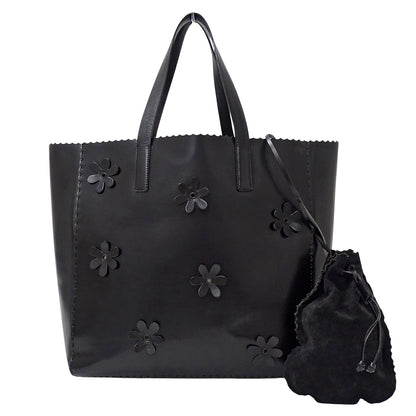 PRADA プラダ トートバッグ ブラック レザー レディース 【中古】