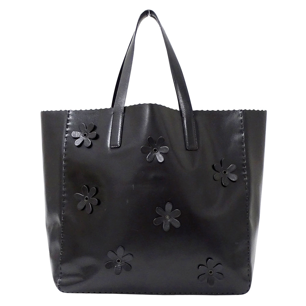 PRADA プラダ トートバッグ ブラック レザー レディース 【中古】