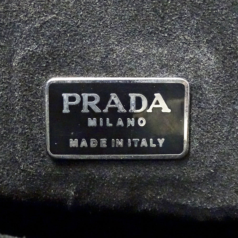 PRADA プラダ トートバッグ ブラック レザー レディース 【中古】