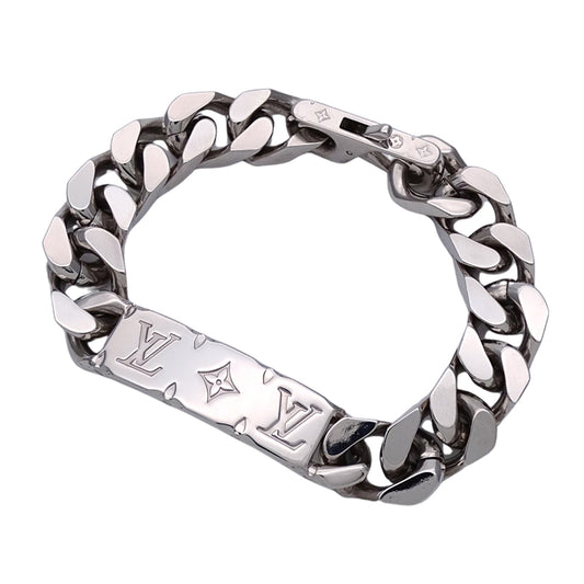 LOUIS VUITTON ルイ・ヴィトン チェーンブレスレット・モノグラム ブレスレット メタル シルバー メンズ M00855 【中古】