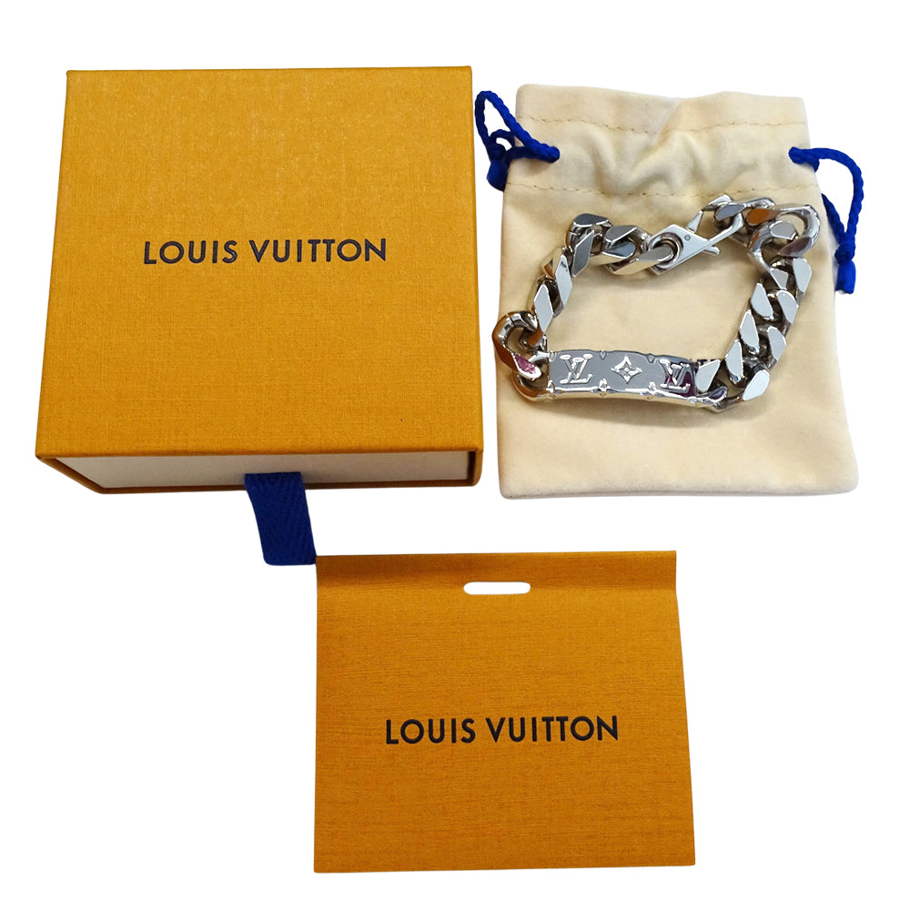LOUIS VUITTON ルイ・ヴィトン チェーンブレスレット・モノグラム ブレスレット メタル シルバー メンズ M00855 【中古】
