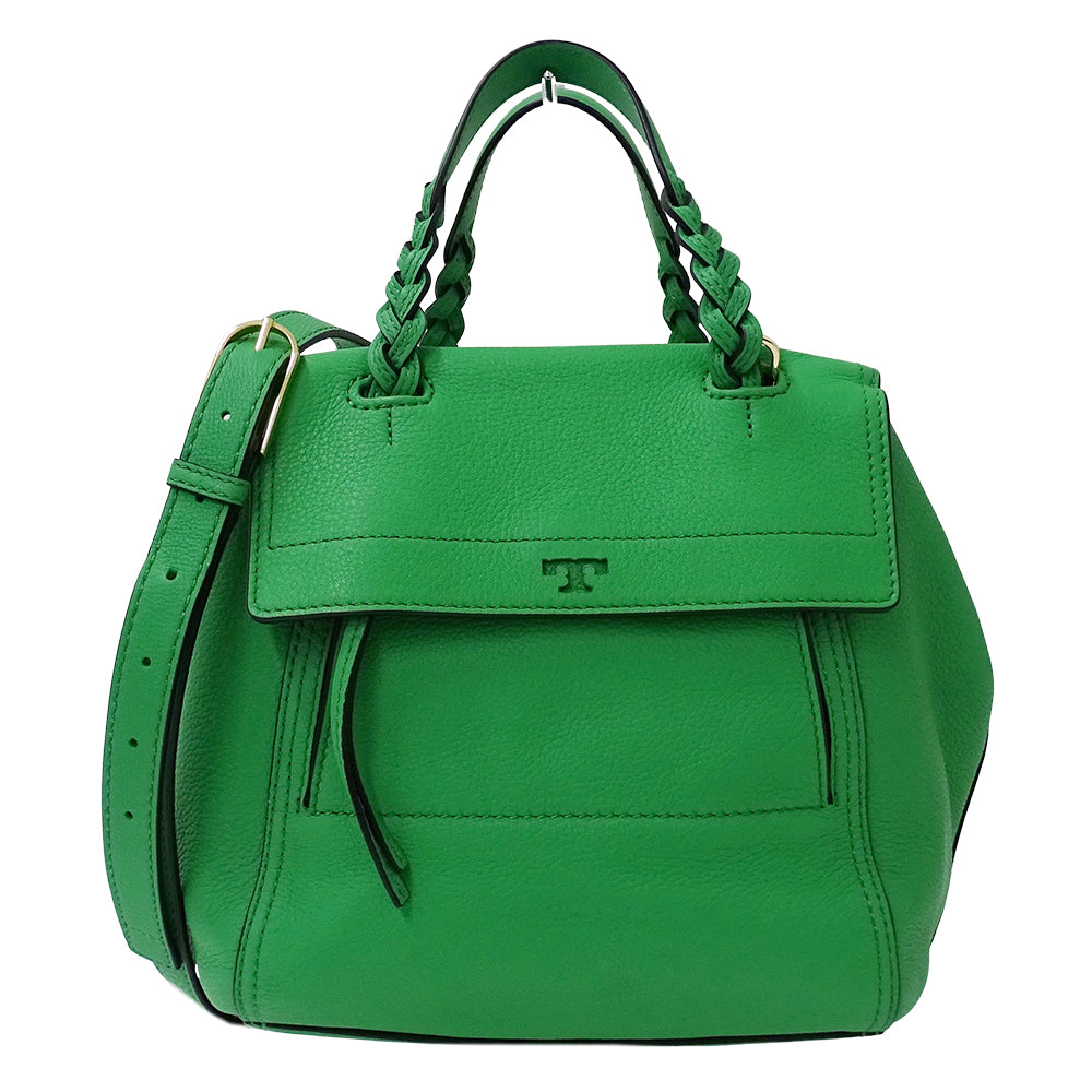 Tory Burch トリーバーチ ハンドバッグ ショルダーバッグ 2way グリーン レザー レディース 【中古】