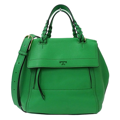 Tory Burch トリーバーチ ハンドバッグ ショルダーバッグ 2way グリーン レザー レディース 【中古】